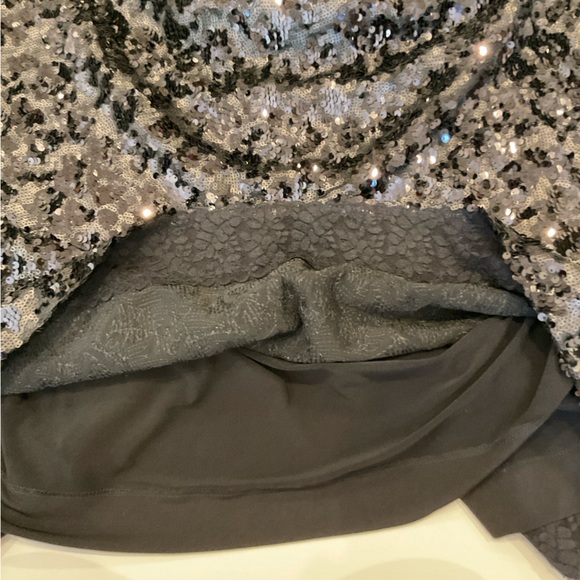 Dress the Population V-Neck Sequin Midi Dress Black Size XL - Picture 13 of 16